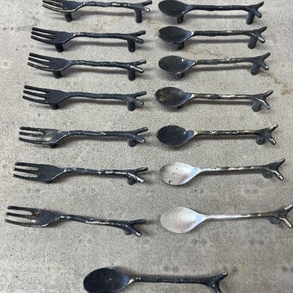 Other - Vintage Silverware Drawer Cabinet Handle Hardware Lot Of 15